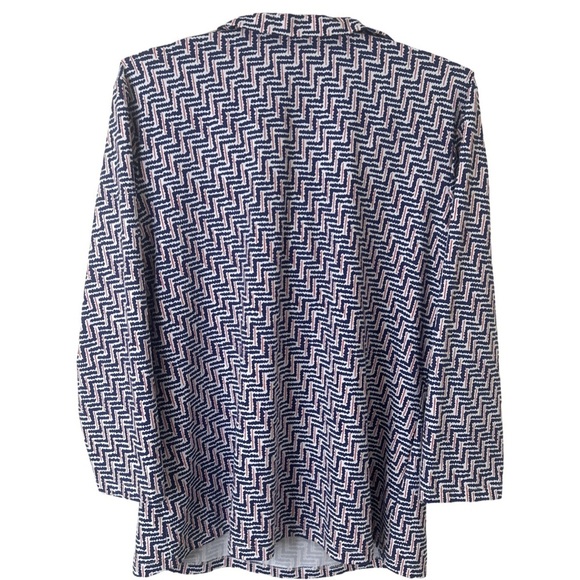 J. McLaughlin Durham Ruffle Top Catalina Cloth 3/4 Sleeve Size XL - Picture 2 of 16